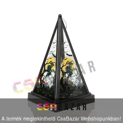 Halloween-i LED lámpás boszorkányos - melegfehér - elemes