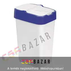 Billenős szemetes kuka 60L Push Up - fehér - színes tetővel