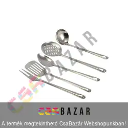 5 db-os tálaló szett rozsdamentes acélból