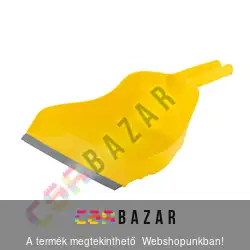Bonus Szemétlapát gumi éllel sárga - Hendrix gumis lapát HACCP