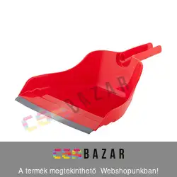 Bonus Szemétlapát gumi éllel piros - Hendrix gumis lapát HACCP