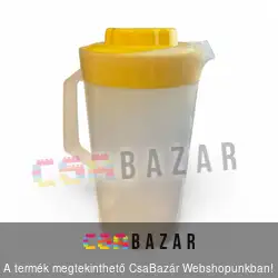 Műanyag kancsó színes tetővel 2 L