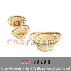 Bambusz kosár csónak 20x15x8 cm