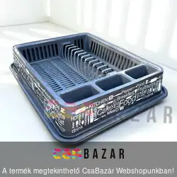 Edényszárító tálcával - konyhai felirat