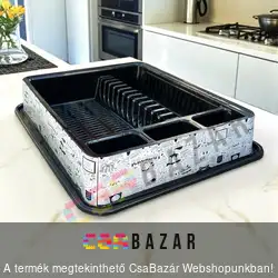 Edényszárító tálcával - desszertes felirat