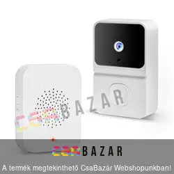 Smart videó kaputelefon szett - Wi-Fi-s, akkumulátoros - HD - fehér
