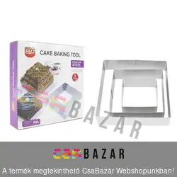 Tortaforma 3 db-os négyzet