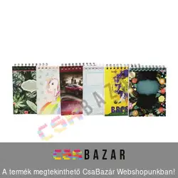 Spirál notesz sima 40 lapos A7 - színes borítós