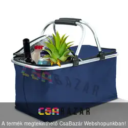 Alumínium 2 füles hűtőtáska 49 x 28 x 25 cm 21 L - kék