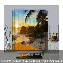 Textil zuhanyfüggöny 180 x 200 cm - sziklák minta