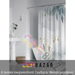 Textil zuhanyfüggöny 180 x 200 cm - tündérkert minta