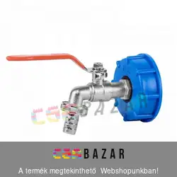 IBC tartály kupak fém csappal