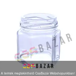 Befőttes üveg 47 ml - hatszögletes 4 x 5 cm