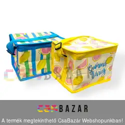 Puha falú hűtőtáska 21 x 16 x 11 cm uzsonnás 4L - lemon