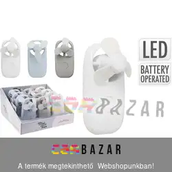 Kézi ventilátor - 3 színben - 2 x AAA elemes
