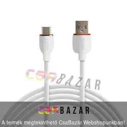 USB Type-C adatkábel - fehér - 1 m - 2,4A 12W