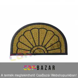Kókuszbetétes gumi lábtörlő félköríves - 40 x 60 cm