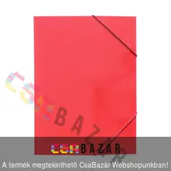 Gumis mappa A4, sarokgumizással - karton - piros