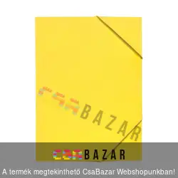 Gumis mappa A4, sarokgumizással - karton - sárga