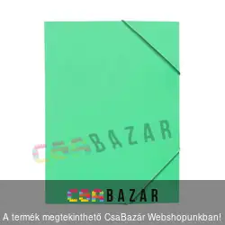 Gumis mappa A4, sarokgumizással - karton - zöld
