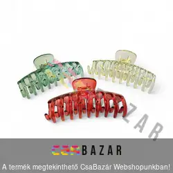 Műanyag, színes hajcsat 110 mm - nagy