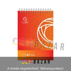 Spirál notesz négyzetrácsos 80 lapos A7