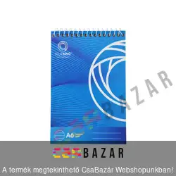 Spirál notesz vonalas 60 lapos A6