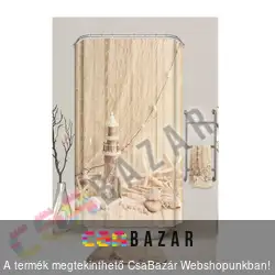 Textil zuhanyfüggöny 180 x 200 cm - világítótorony minta