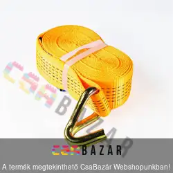 Rakományrögzítő heveder horoggal 8 m x 50 mm - 3000 kg