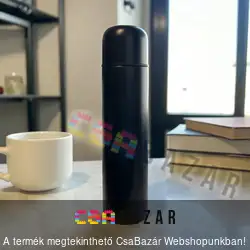 Termosz INOX 1L-es - fekete