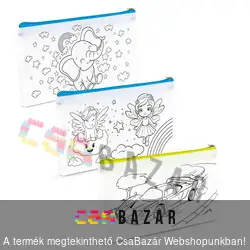 Színezhető tolltartó 4 db filccel - 21 x 12 cm - 3 féle