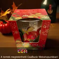 Illatgyertya, illatmécses üvegben Christmas Eve - Golden Apple