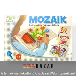 Mozaik nagy - beillesztős, kirakós fejlesztőjáték - 200 db tüskével