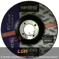 Tisztítókorong sarokcsiszolóhoz - fémre - 115 x 6 mm Varstroj