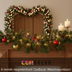 Műfenyő girland 270 cm PVC - sötét zöld