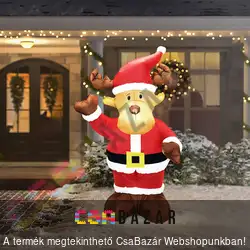 Felfújódó rénszarvas dekoráció 135 cm LED-es IP44 - hálózatról működő