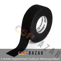 Öntapadós textil szalag fekete - kábelkorbácsokhoz - 15 m x 19 mm x 0,3 mm