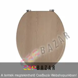 MDF WC ülőke acél zsanérokkal - tölgyfa mintázattal