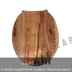MDF WC ülőke acél zsanérokkal - rusztikus tölgyfa mintázattal