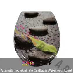 WC ülőke duroplast rozsdamentes acél zsanérokkal - vizes kő minta