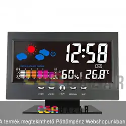 Időjárás állomás beltéri - fekete
