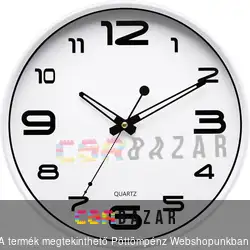 Falióra 30 cm fehér számlappal