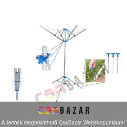 Kerti ruhaszárító ötvözött alumíniumból 15 m szárítófelület - tripod lábbal