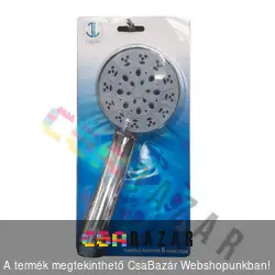 Kézi zuhanyfej 5 funkciós vízkőmentes fúvókákkal - szürkés kék