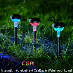 RGB LED-es kerti szolár lámpa, jelzőfény 30 cm - színváltós