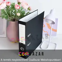 Iratrendező A4 7,5cm emelőkaros két gyűrűs - fekete