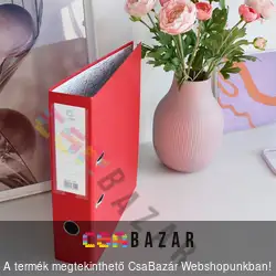 Iratrendező A4 7,5cm emelőkaros két gyűrűs - piros
