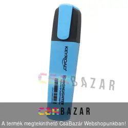 Szövegkiemelő filc vágott hegyű, lapos test - Fluo neon kék - Keyroad
