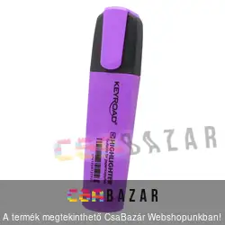 Szövegkiemelő filc vágott hegyű, lapos test - Fluo neon lila - Keyroad