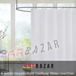 Textil hatású műanyag zuhanyfüggöny 180 x 200 cm fehér - polyester